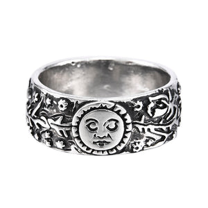 Vintage Style Moon and Sun Ring