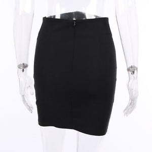 High Waisted Black Skirt