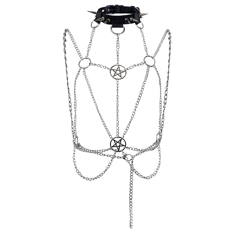 Pentagram Chain Suspenders