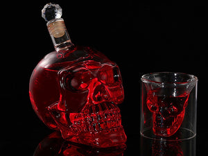 Skull Bottle and Glasses Set