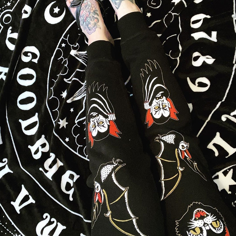 Dracula Print Harem Pants