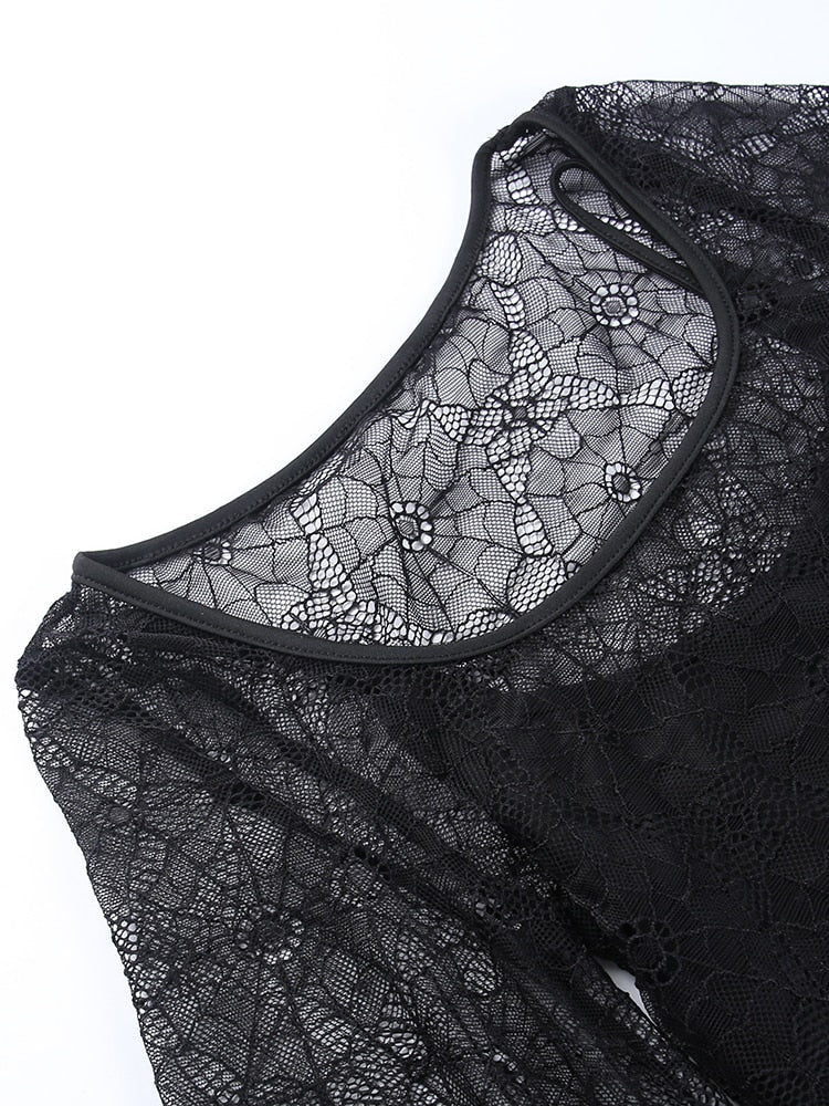 Spider Web All Over Mini Dress