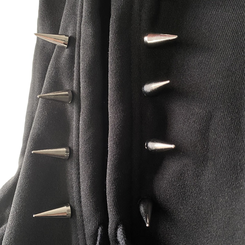 Black Spiked Hoodie