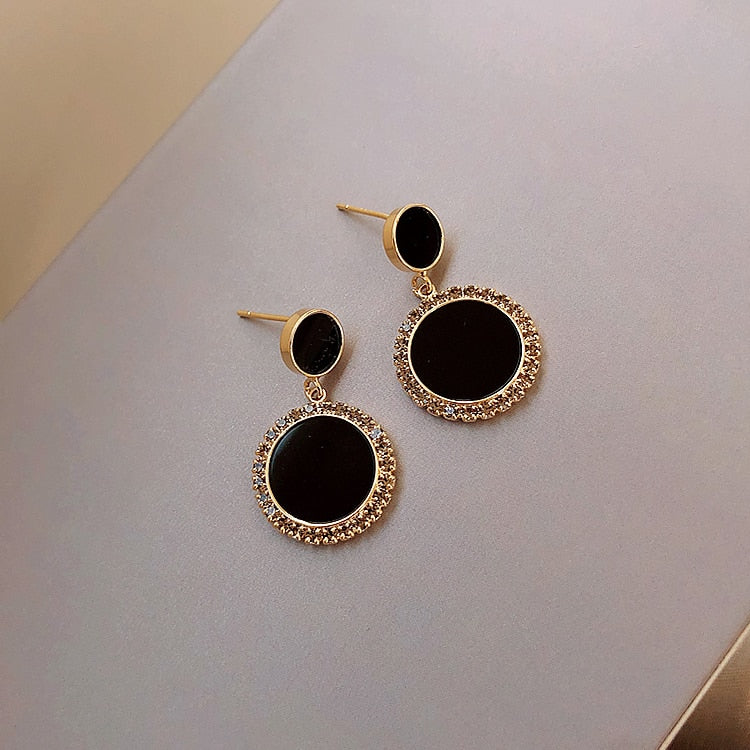 Gold Rhinestone Earrings