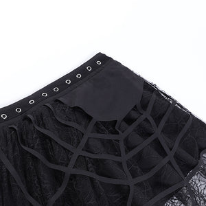 Spider Net Lace Mini Skirt