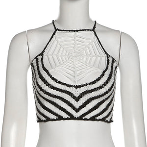 Spider's Nest Knitted Crop Top