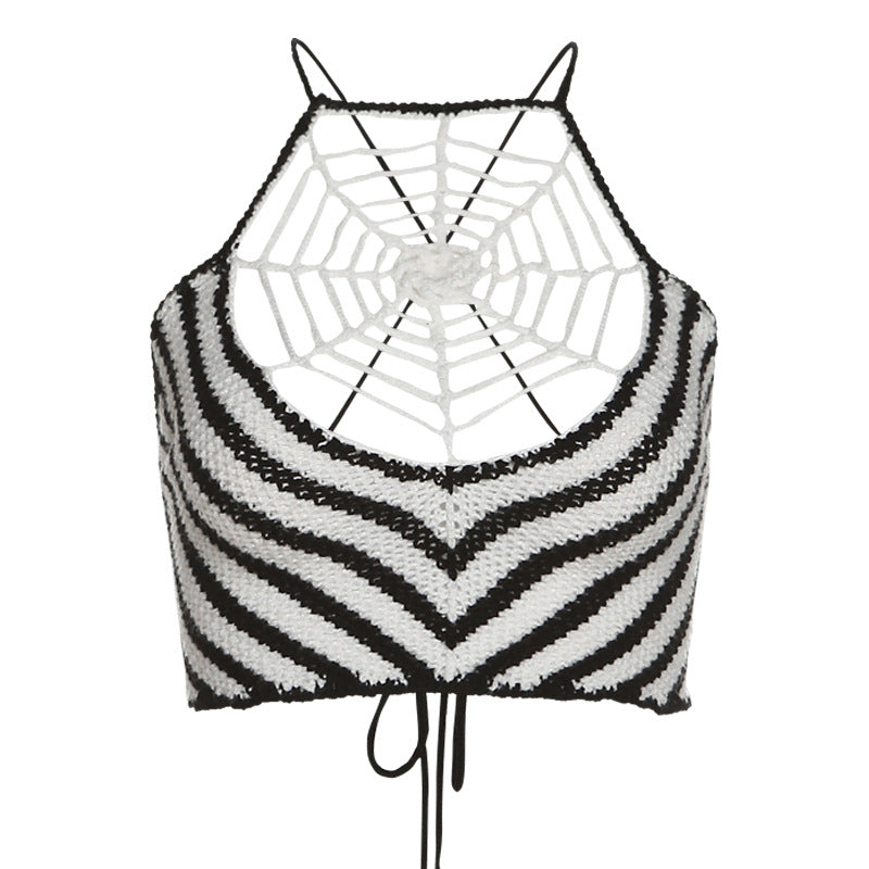 Spider's Nest Knitted Crop Top