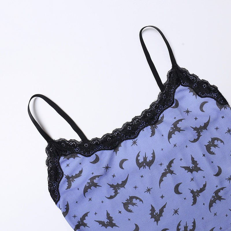 Bats Print Lingerie