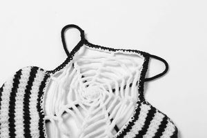 Spider's Nest Knitted Crop Top