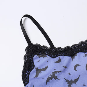 Bats Print Lingerie