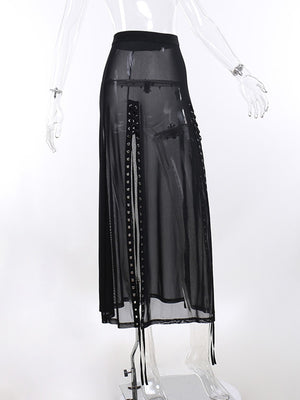 Two Sided Split Maxi Skirt