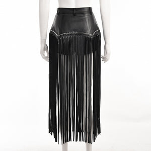 Black Tassel Maxi Skirt