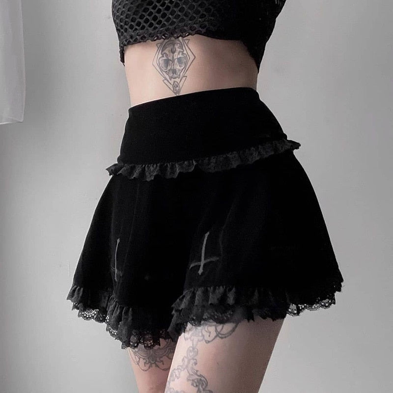 Reverse Cross Mini Skirt