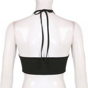 Batty Halter Neck Crop Top