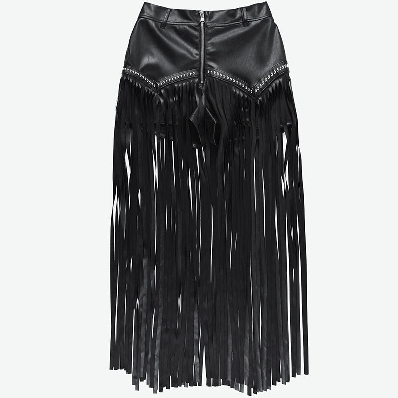 Black Tassel Maxi Skirt