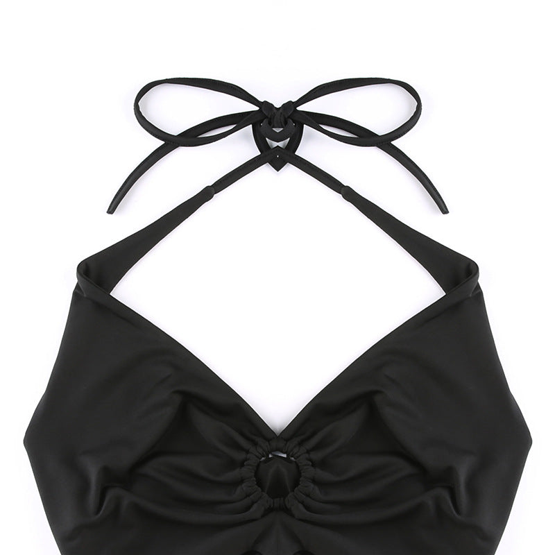 Batty Halter Neck Crop Top