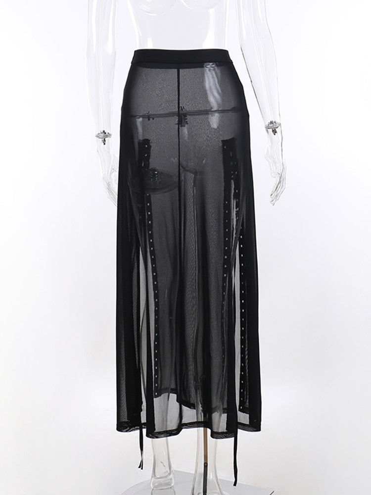 Two Sided Split Maxi Skirt