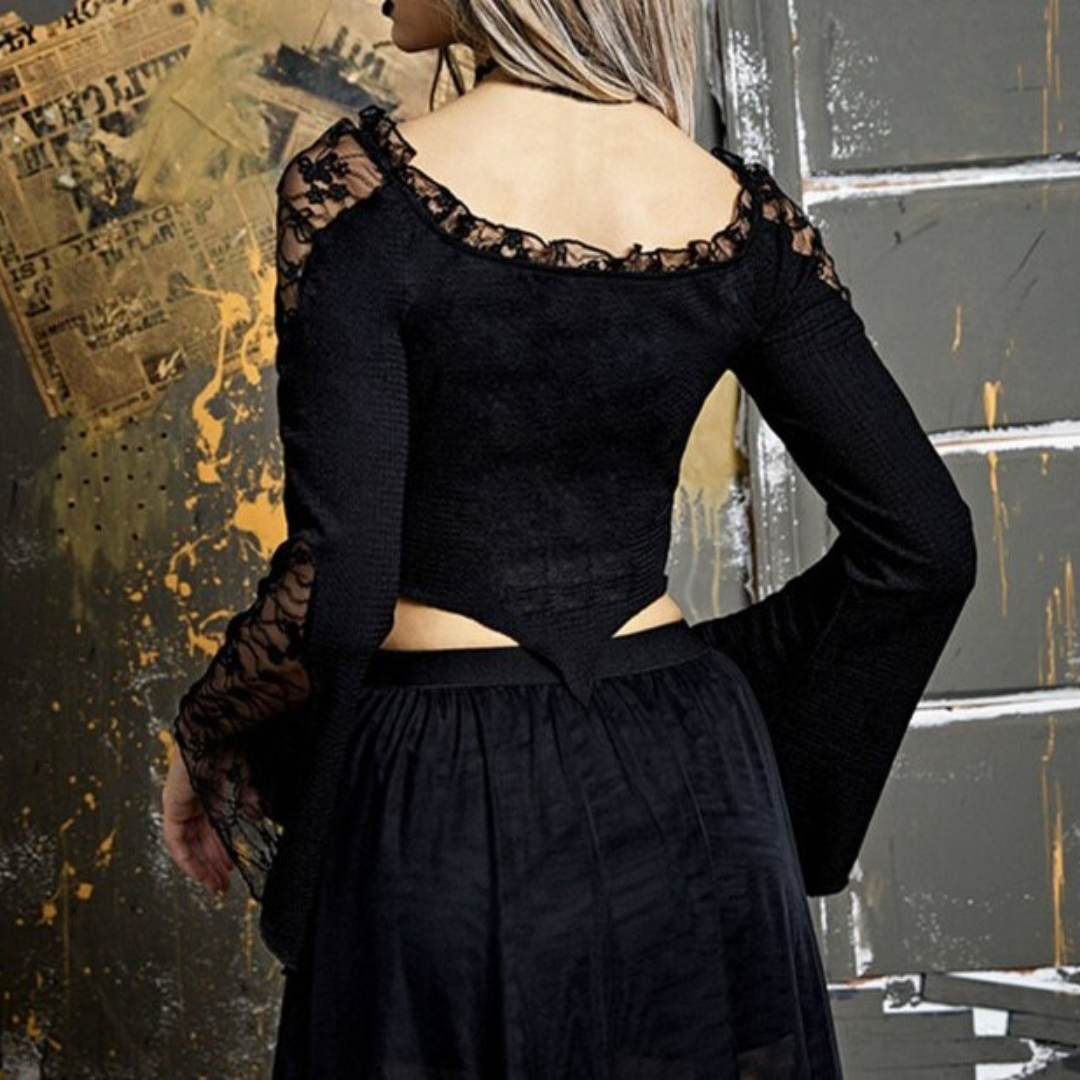 Witch Stacy Irregular Lace Blouse