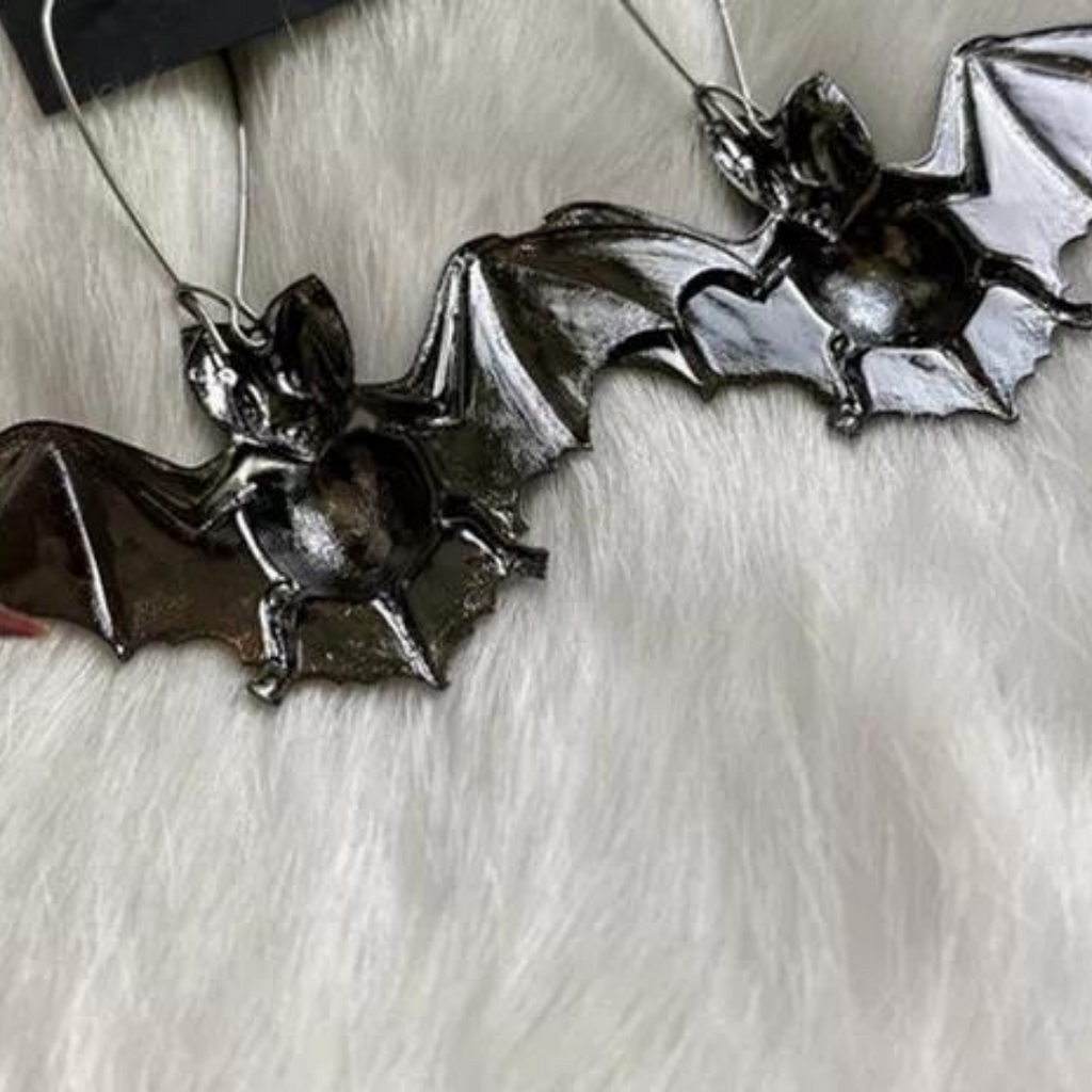 Black Bat Earrings