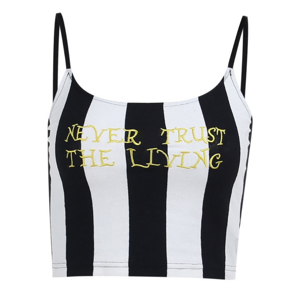 'Never Trust The Living' Striped Top