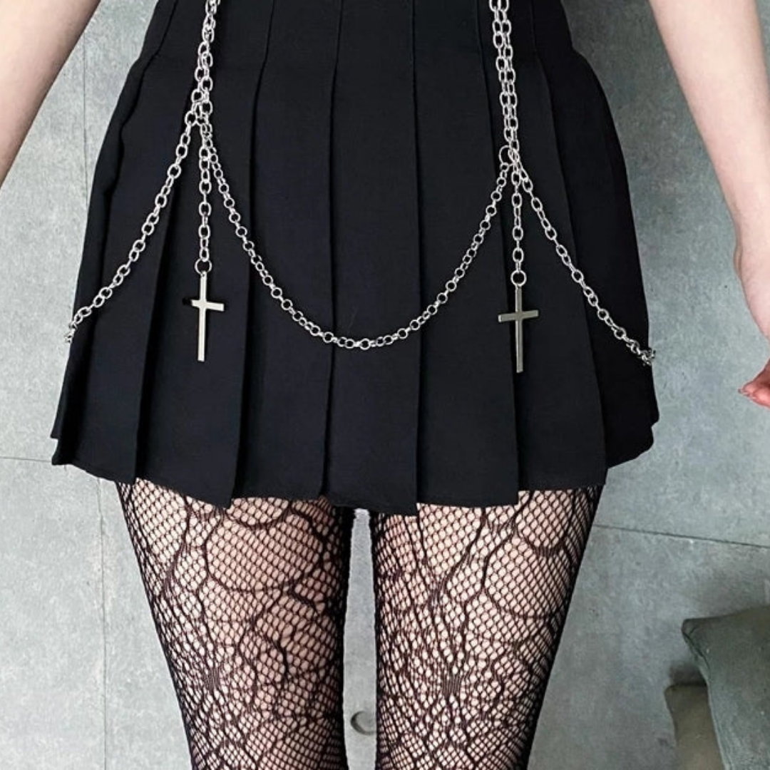 Chain Design Mini Skirt