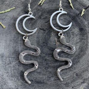 Snake Moon Earrings