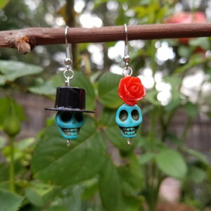 Mr And Mrs Skull Earrings