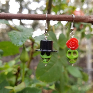 Mr And Mrs Skull Earrings