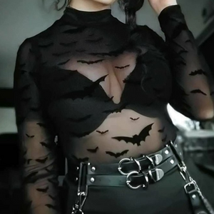 Black Bats See Through Top