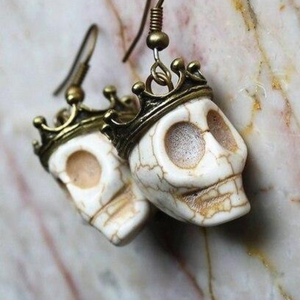 King Skull Earrings