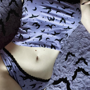 Bats Print Lingerie