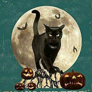 Evil Cat And Pumpkins Poster