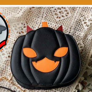 Evil Pumpkin Shoulder Bag in Black Color