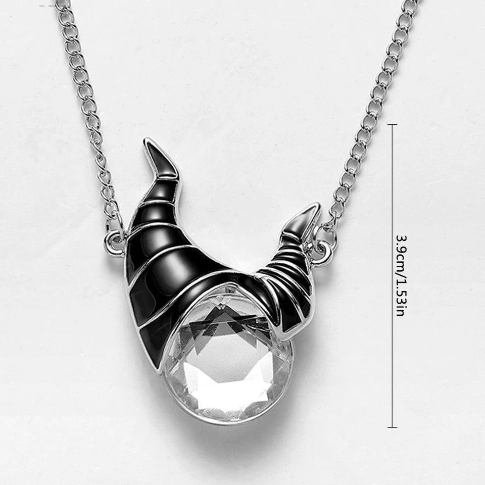 Witch Maleficent Crystal Necklace