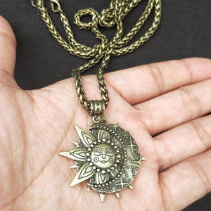 Wiccan Sun and Moon Necklace