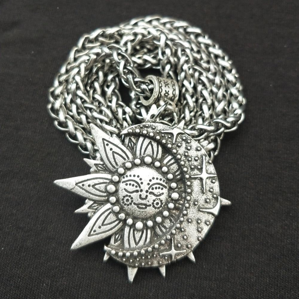 Wiccan Sun and Moon Necklace