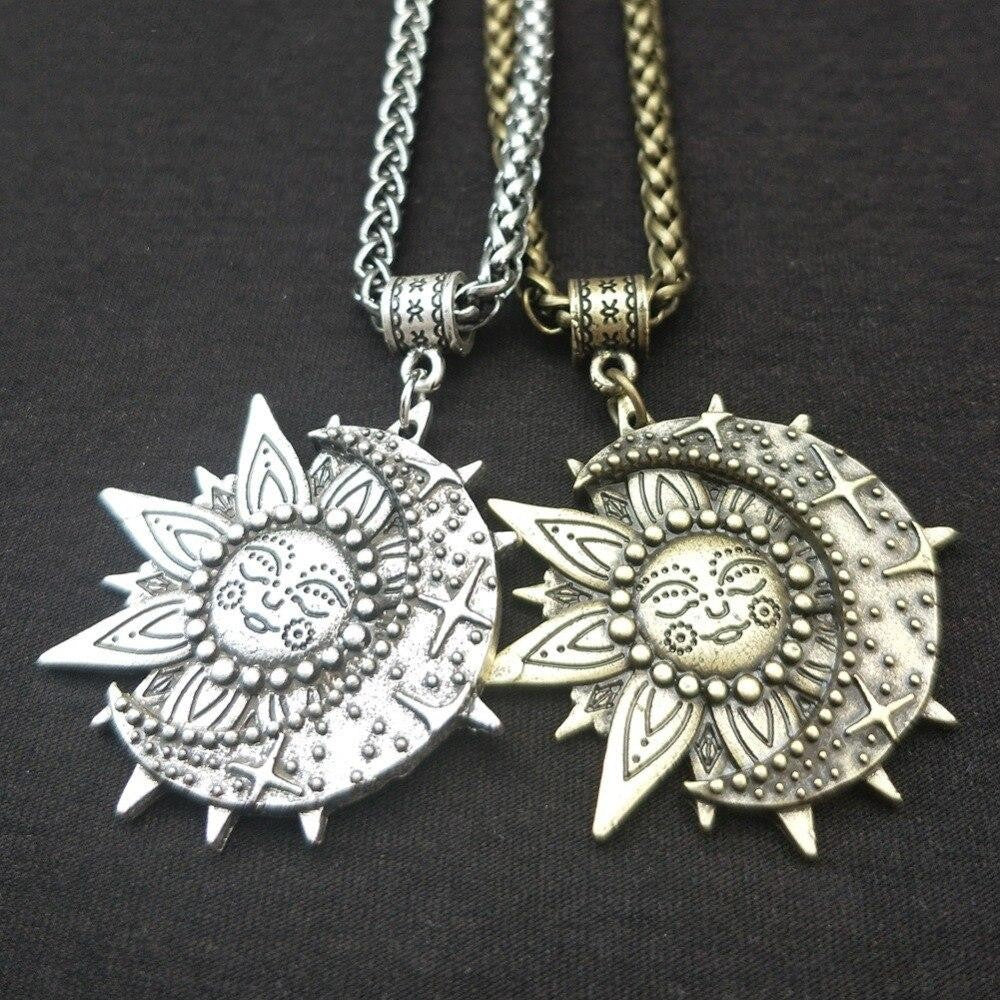 Wiccan Sun and Moon Necklace