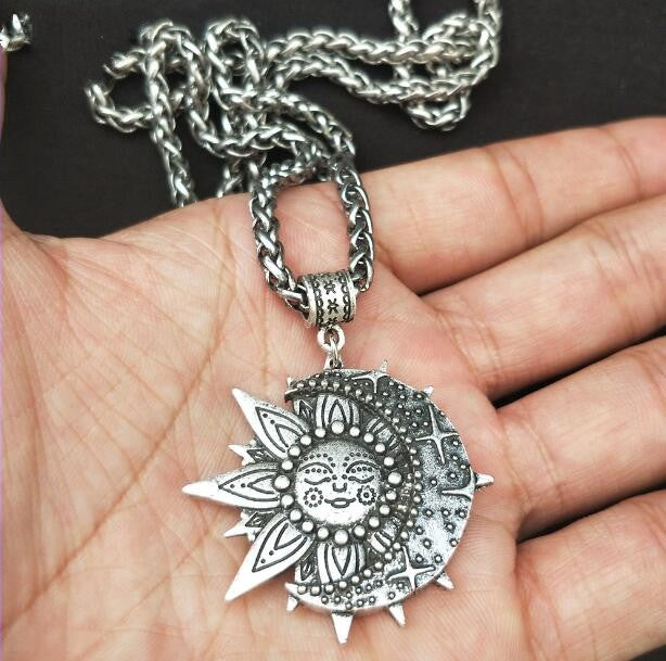 Wiccan Sun and Moon Necklace