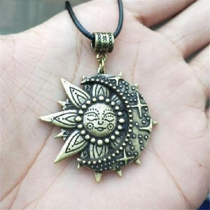 Wiccan Sun and Moon Necklace