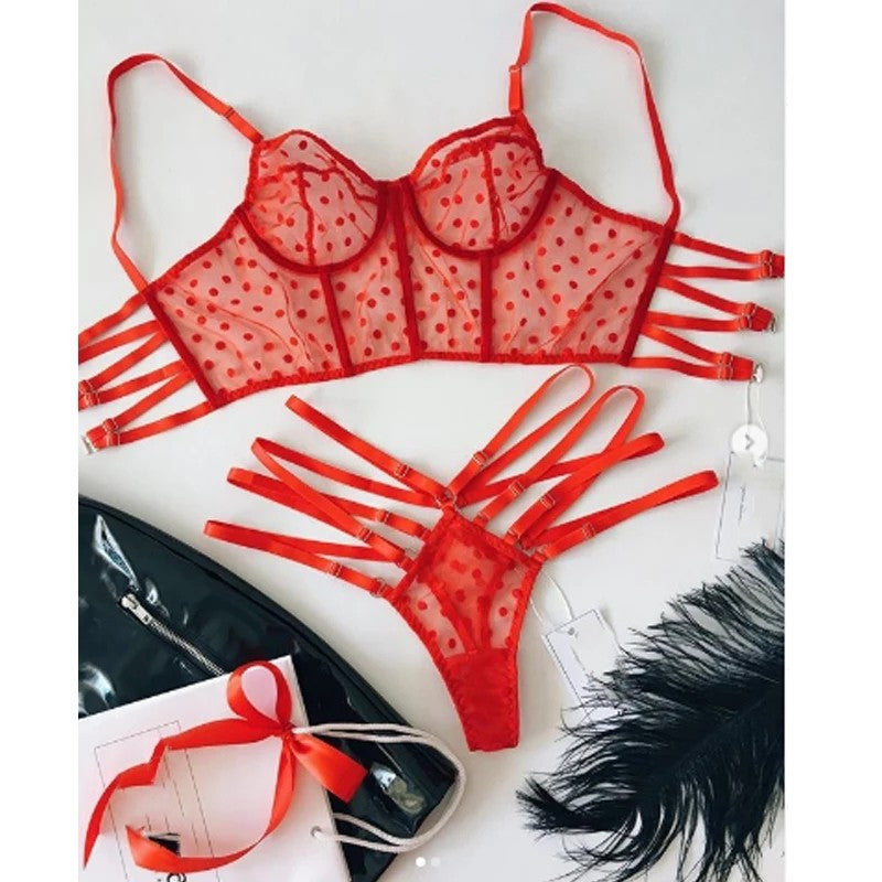 All Over Dots Lingerie Set