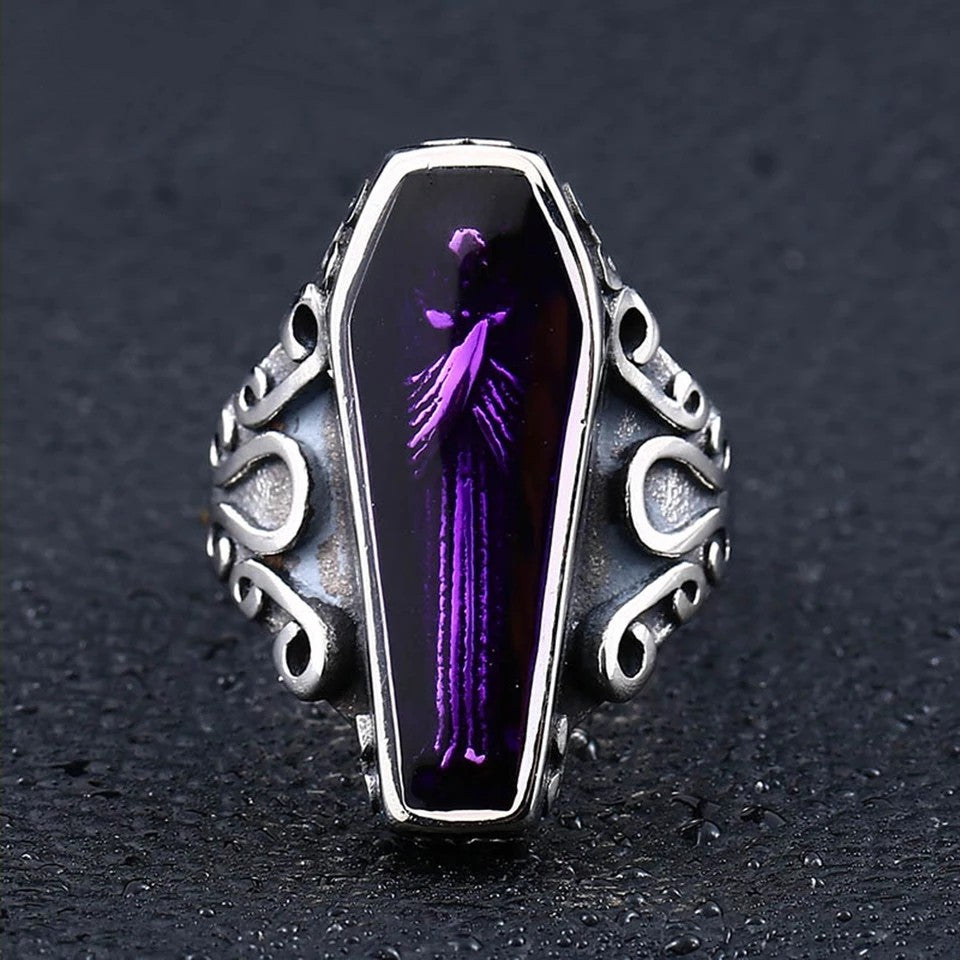 Purple Coffin Ring