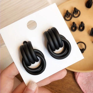 Black Hoop Earrings