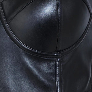 Black Leather Bustier