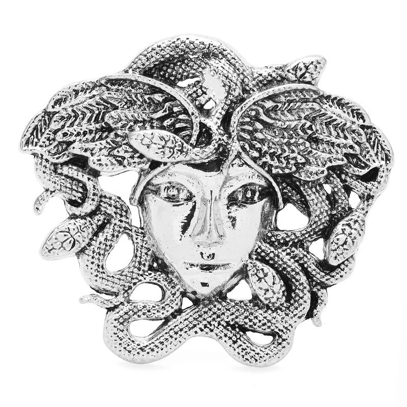 Snake Hair Figure Brooch