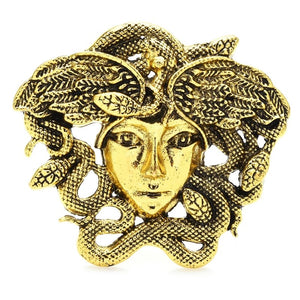 Snake Hair Figure Brooch