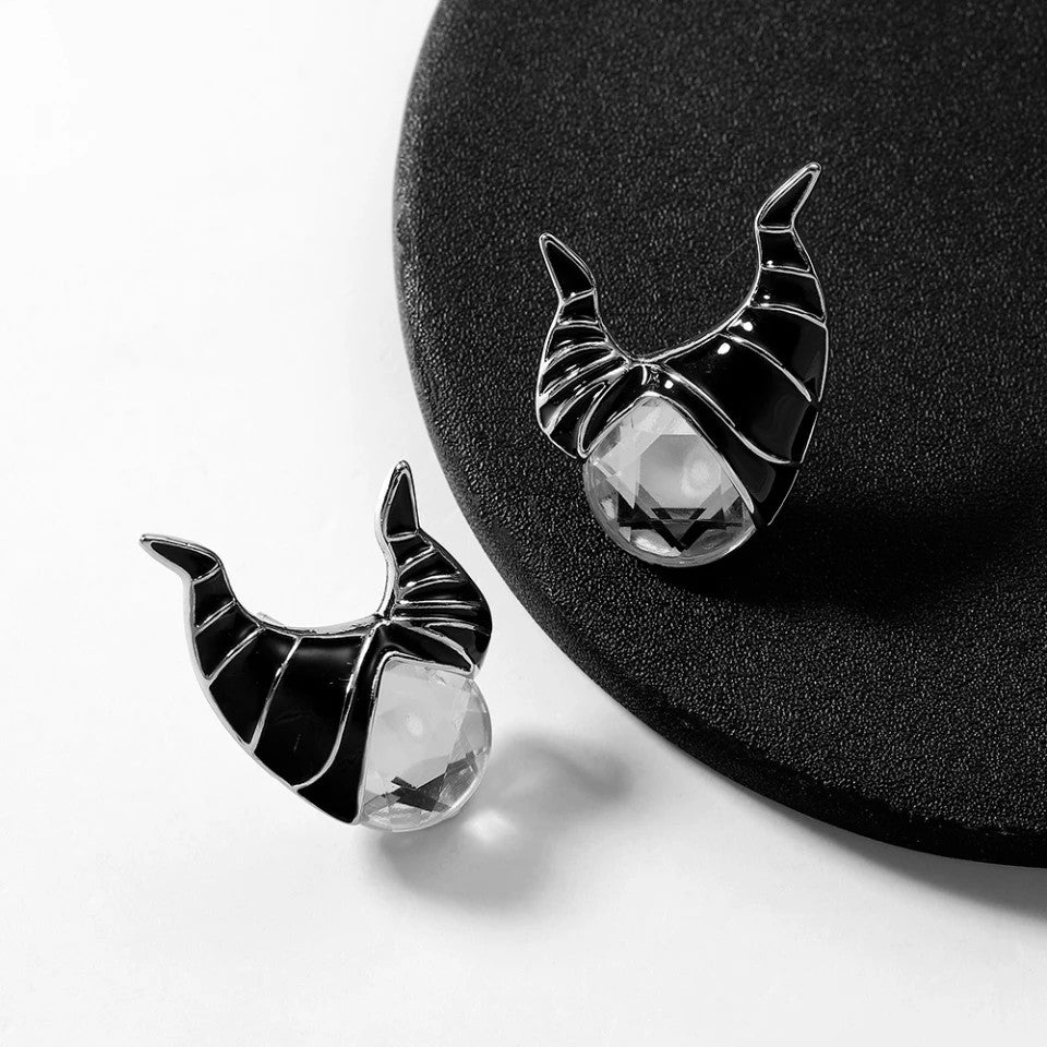 Witch Maleficent Crystal Earrings