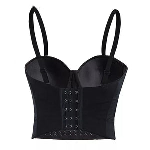 All Over Black Pearls Bustier