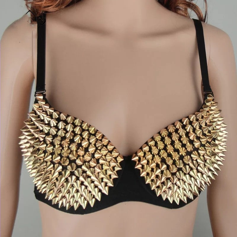 Spikes All Over Bra