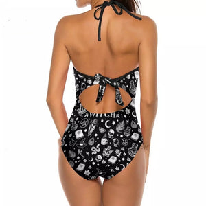 Witchcraft Print Swimsuit