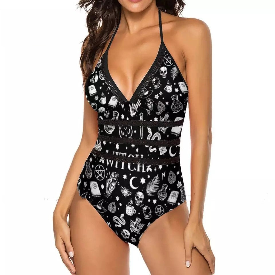 Witchcraft Print Swimsuit